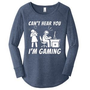 CanT Hear You IM Gaming Women's Perfect Tri Tunic Long Sleeve Shirt