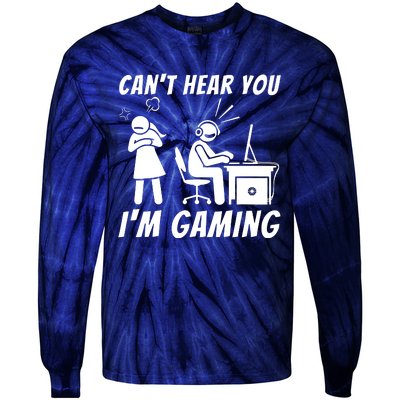 CanT Hear You IM Gaming Tie-Dye Long Sleeve Shirt