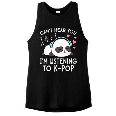 Can't Hear You I'm Listening to KPop Kawaii Ladies PosiCharge Tri-Blend Wicking Tank