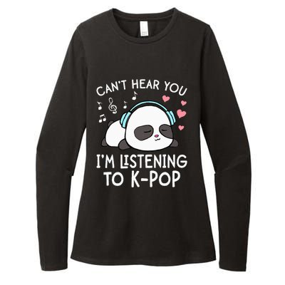 Can't Hear You I'm Listening to KPop Kawaii Womens CVC Long Sleeve Shirt