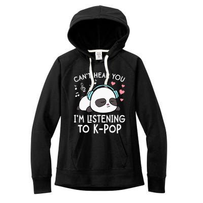 Can't Hear You I'm Listening to KPop Kawaii Women's Fleece Hoodie