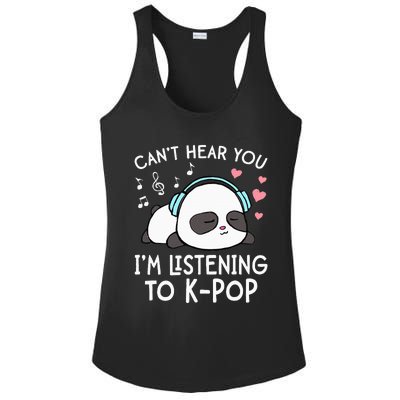 Can't Hear You I'm Listening to KPop Kawaii Ladies PosiCharge Competitor Racerback Tank