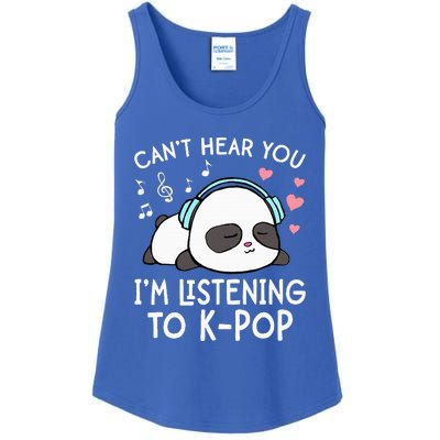 Can't Hear You I'm Listening to KPop Kawaii Ladies Essential Tank