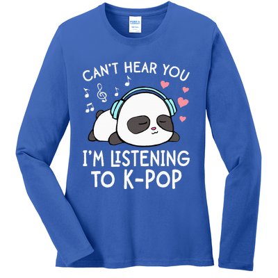 Can't Hear You I'm Listening to KPop Kawaii Ladies Long Sleeve Shirt