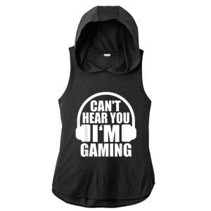 Cant Hear You Im Gaming Headset Video Games Gamer Ladies PosiCharge Tri-Blend Wicking Draft Hoodie Tank