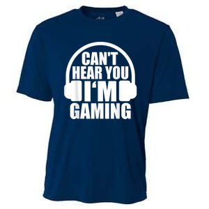 Cant Hear You Im Gaming Headset Video Games Gamer Cooling Performance Crew T-Shirt