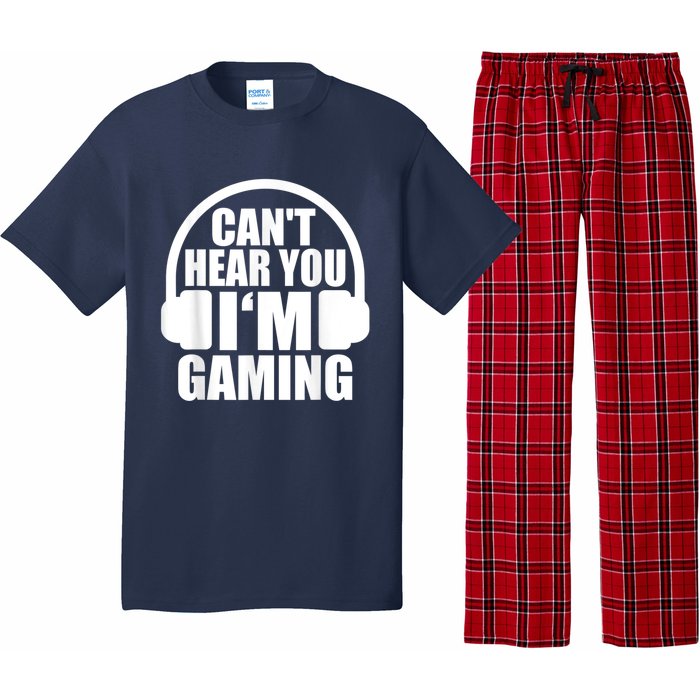 Cant Hear You Im Gaming Headset Video Games Gamer Pajama Set