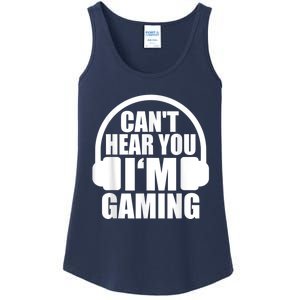 Cant Hear You Im Gaming Headset Video Games Gamer Ladies Essential Tank