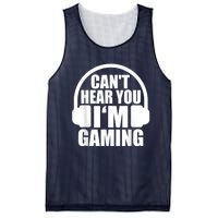 Cant Hear You Im Gaming Headset Video Games Gamer Mesh Reversible Basketball Jersey Tank