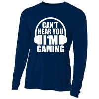 Cant Hear You Im Gaming Headset Video Games Gamer Cooling Performance Long Sleeve Crew