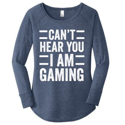 CanT Hear You I Am Gaming Funny Sarcastic Video Games Gamer Gift Women's Perfect Tri Tunic Long Sleeve Shirt