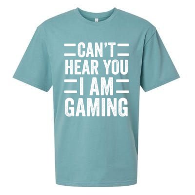 CanT Hear You I Am Gaming Funny Sarcastic Video Games Gamer Gift Sueded Cloud Jersey T-Shirt