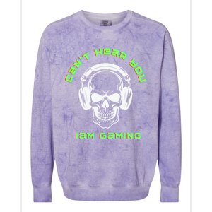 CanT Hear You IM Gaming For Gamers Gift Colorblast Crewneck Sweatshirt