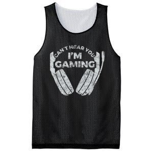 Cant Hear You Im Gaming Funny Video Games Gamer Gift Mesh Reversible Basketball Jersey Tank