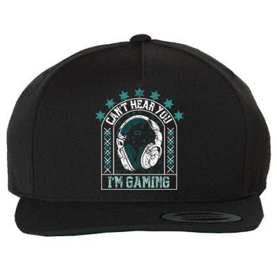 CanT Hear You IM Gaming Headphones Cute Gift Wool Snapback Cap