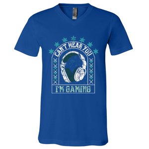 CanT Hear You IM Gaming Headphones Cute Gift V-Neck T-Shirt