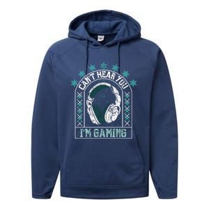 CanT Hear You IM Gaming Headphones Cute Gift Performance Fleece Hoodie