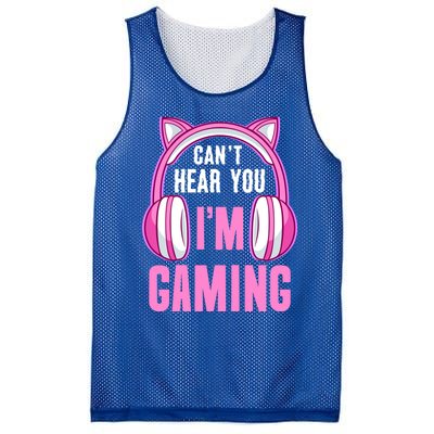 Cant Hear You Gaming Gamer Gift Mesh Reversible Basketball Jersey Tank