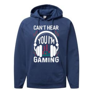 CanT Hear You IM Gaming Headset Gamer Meaningful Gift Performance Fleece Hoodie