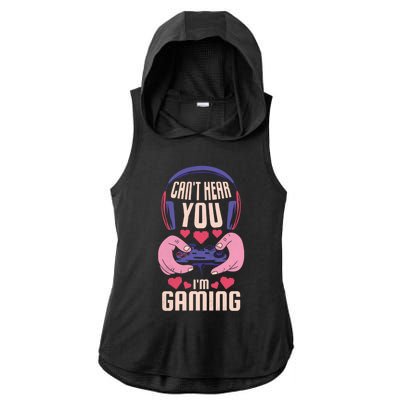 CanT Here You IM Gaming Gamer Gift Ladies PosiCharge Tri-Blend Wicking Draft Hoodie Tank