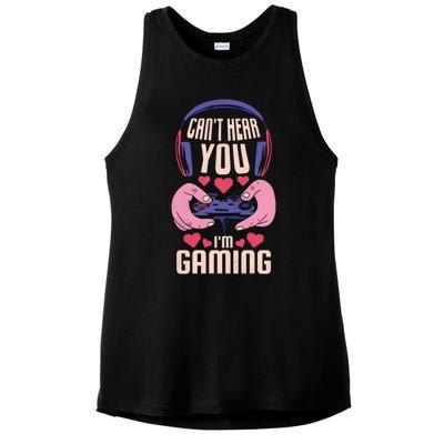 CanT Here You IM Gaming Gamer Gift Ladies PosiCharge Tri-Blend Wicking Tank