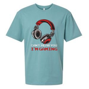 Can't Hear You I'm Gaming Gamer Assertion Gift Sueded Cloud Jersey T-Shirt