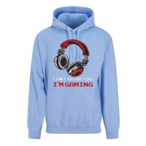 Can't Hear You I'm Gaming Gamer Assertion Gift Unisex Surf Hoodie