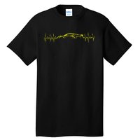 C8 Heartbeat Yellow Supercar Ekg Sports Car Heart Rate Tall T-Shirt