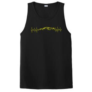 C8 Heartbeat Yellow Supercar Ekg Sports Car Heart Rate PosiCharge Competitor Tank