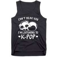 CanT Hear You IM Listening Kpop Rabbit Kpop Merchandise Tank Top