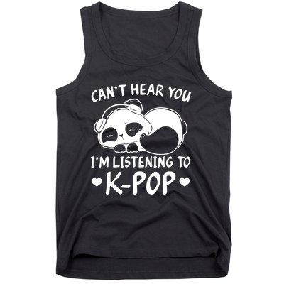 CanT Hear You IM Listening Kpop Rabbit Kpop Merchandise Tank Top