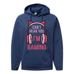 Cant Hear You Im Gaming Performance Fleece Hoodie