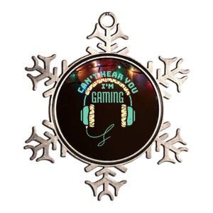 Can't Hear You I'm Gaming Computer and Video Games Metallic Star Ornament