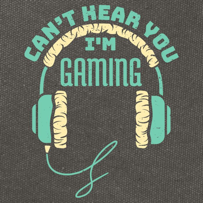 Can't Hear You I'm Gaming Computer and Video Games Cotton Canvas Backpack
