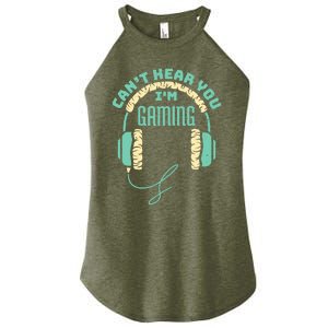 Can't Hear You I'm Gaming Computer and Video Games Women's Perfect Tri Rocker Tank