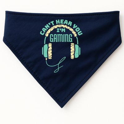 Can't Hear You I'm Gaming Computer and Video Games USA-Made Doggie Bandana