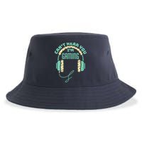 Can't Hear You I'm Gaming Computer and Video Games Sustainable Bucket Hat