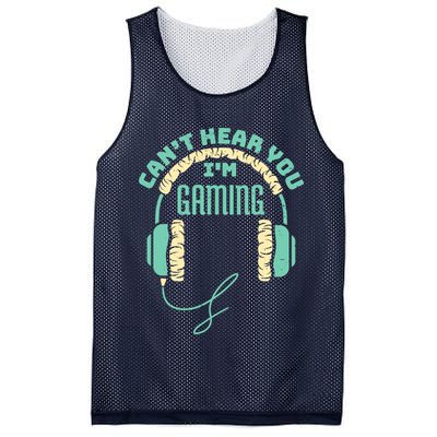 Can't Hear You I'm Gaming Computer and Video Games Mesh Reversible Basketball Jersey Tank
