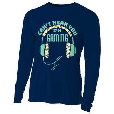 Can't Hear You I'm Gaming Computer and Video Games Cooling Performance Long Sleeve Crew