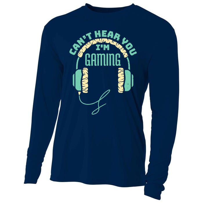 Can't Hear You I'm Gaming Computer and Video Games Cooling Performance Long Sleeve Crew