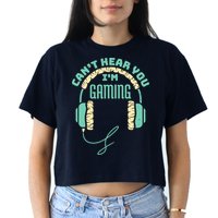 Can't Hear You I'm Gaming Computer and Video Games Crop Top