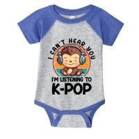 CanT Hear You IM Listening Kpop Merchandise Monkey Gift Infant Baby Jersey Bodysuit