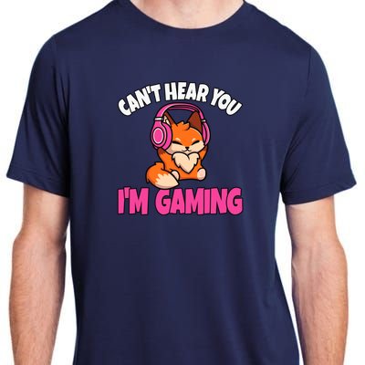 CanT Hear You IM Gaming Video Gaming Cute Gamer Girl Adult ChromaSoft Performance T-Shirt