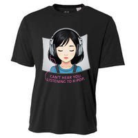 CanT Hear You Listening To Kpop Cute Kpop Headphones Cooling Performance Crew T-Shirt