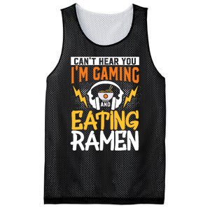 Cant Hear You Im Gaming And Eating Ra Gaming Mesh Reversible Basketball Jersey Tank