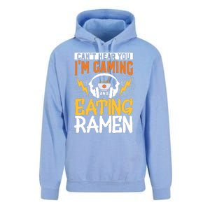 Cant Hear You Im Gaming And Eating Ra Gaming Unisex Surf Hoodie