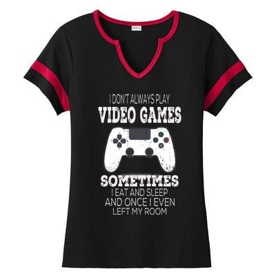 Can't Hear You I'm Gaming Funny Gamer Quote Gift Headset Great Gift Ladies Halftime Notch Neck Tee