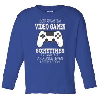 Can't Hear You I'm Gaming Funny Gamer Quote Gift Headset Great Gift Toddler Long Sleeve Shirt