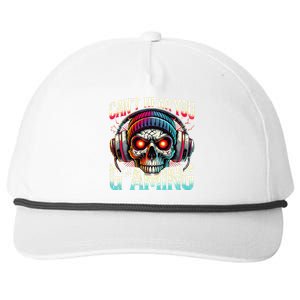 CanT Hear You Gaming Skull Headset Game Lovers Graphic Snapback Five-Panel Rope Hat