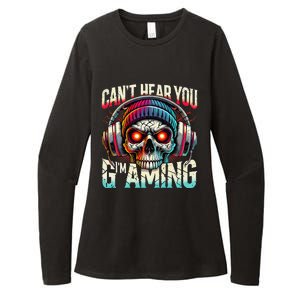 CanT Hear You Gaming Skull Headset Game Lovers Graphic Womens CVC Long Sleeve Shirt